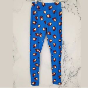 LuLaRoe Womens OS (One Size) Blue Cakes Leggings